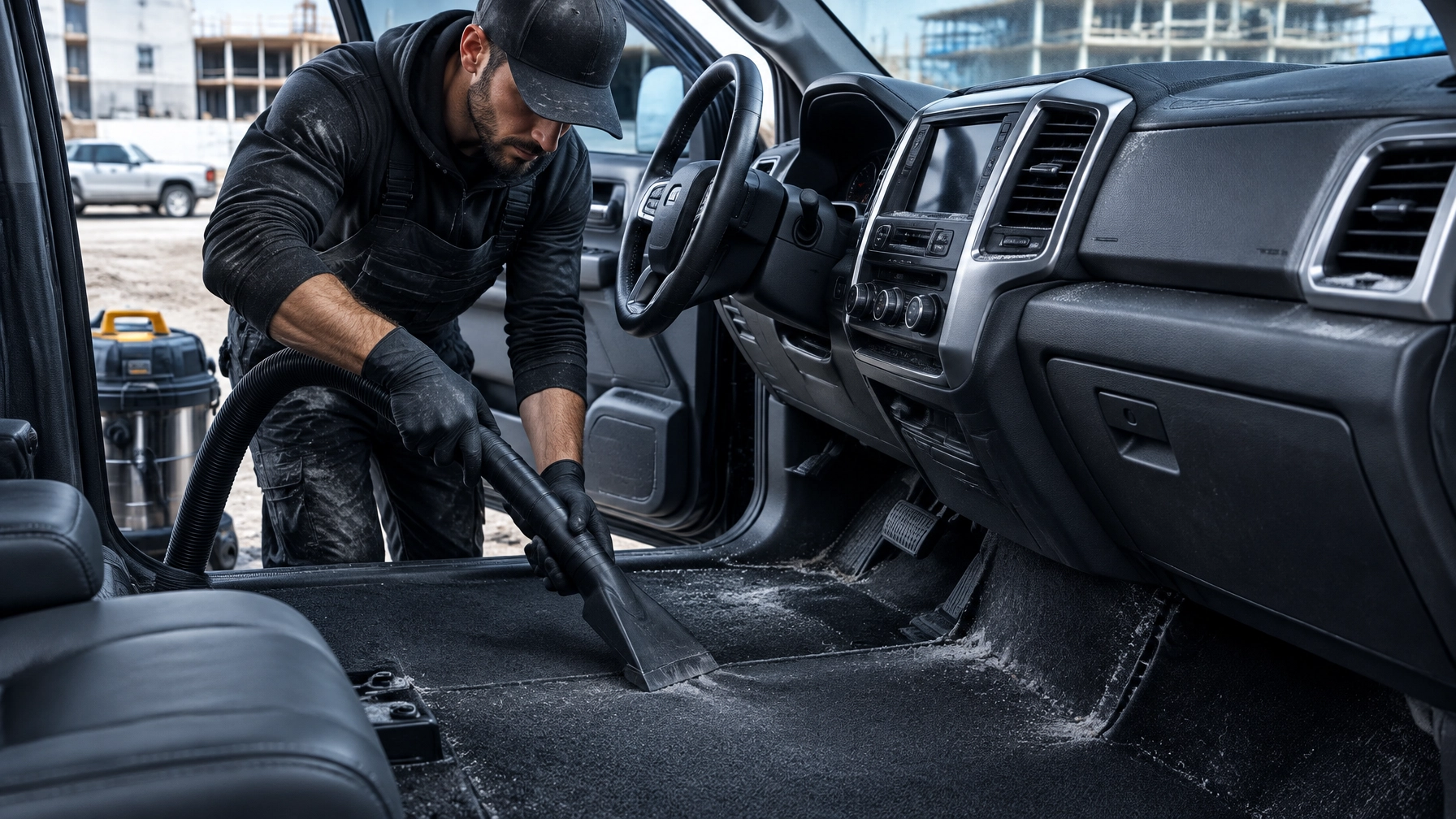 How to Remove Construction Dirt From a Truck Interior (and Keep It Clean on the Job Site)